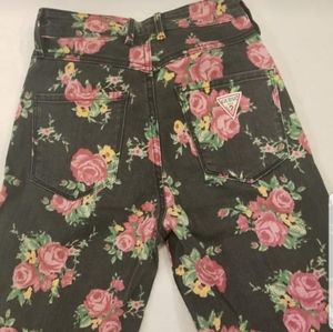 Guess 1981 floral print high waisted skinny jeans